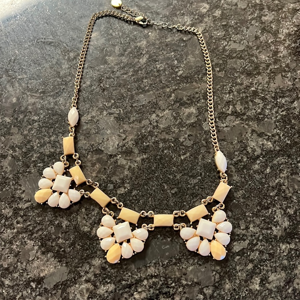 White bead necklace